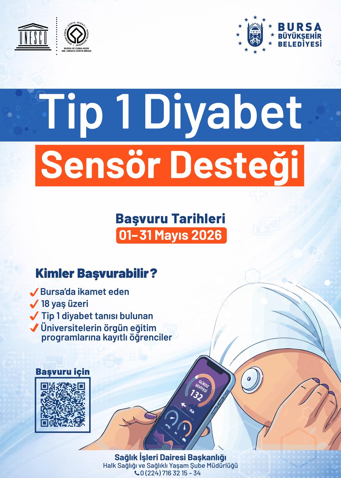 Büyükşehir'den diyabetli öğrencilere sensör desteği