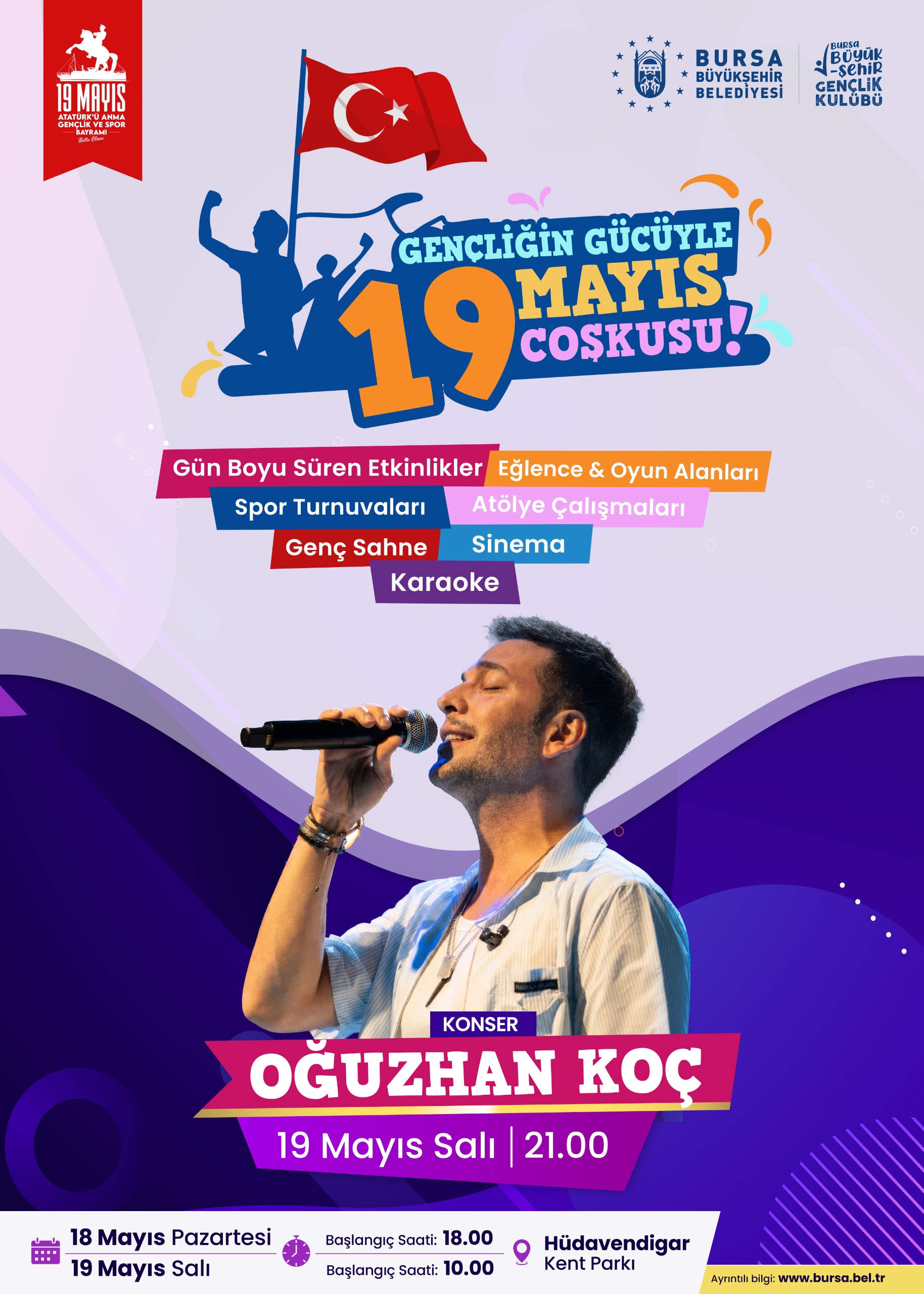 19 MAYIS BURSA’DA COŞKUYLA KUTLANACAK