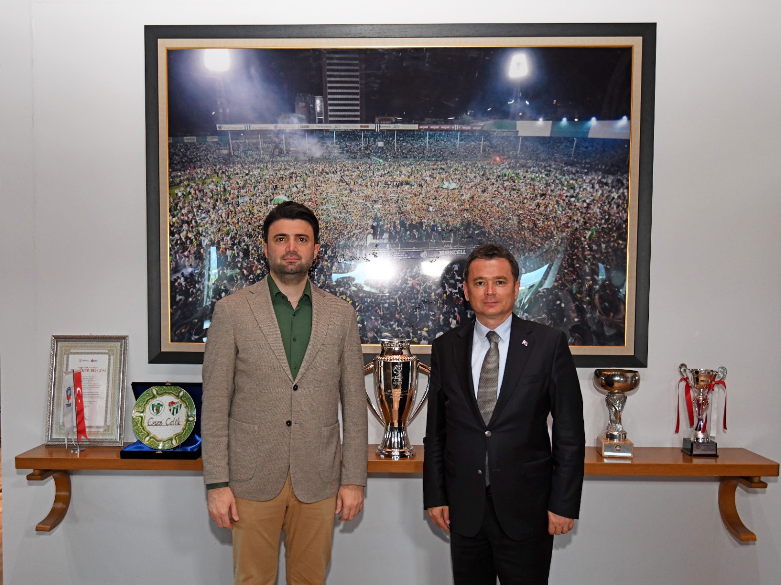 Başkan Erkan Aydın’dan Bursaspor’a Tebrik Ziyareti