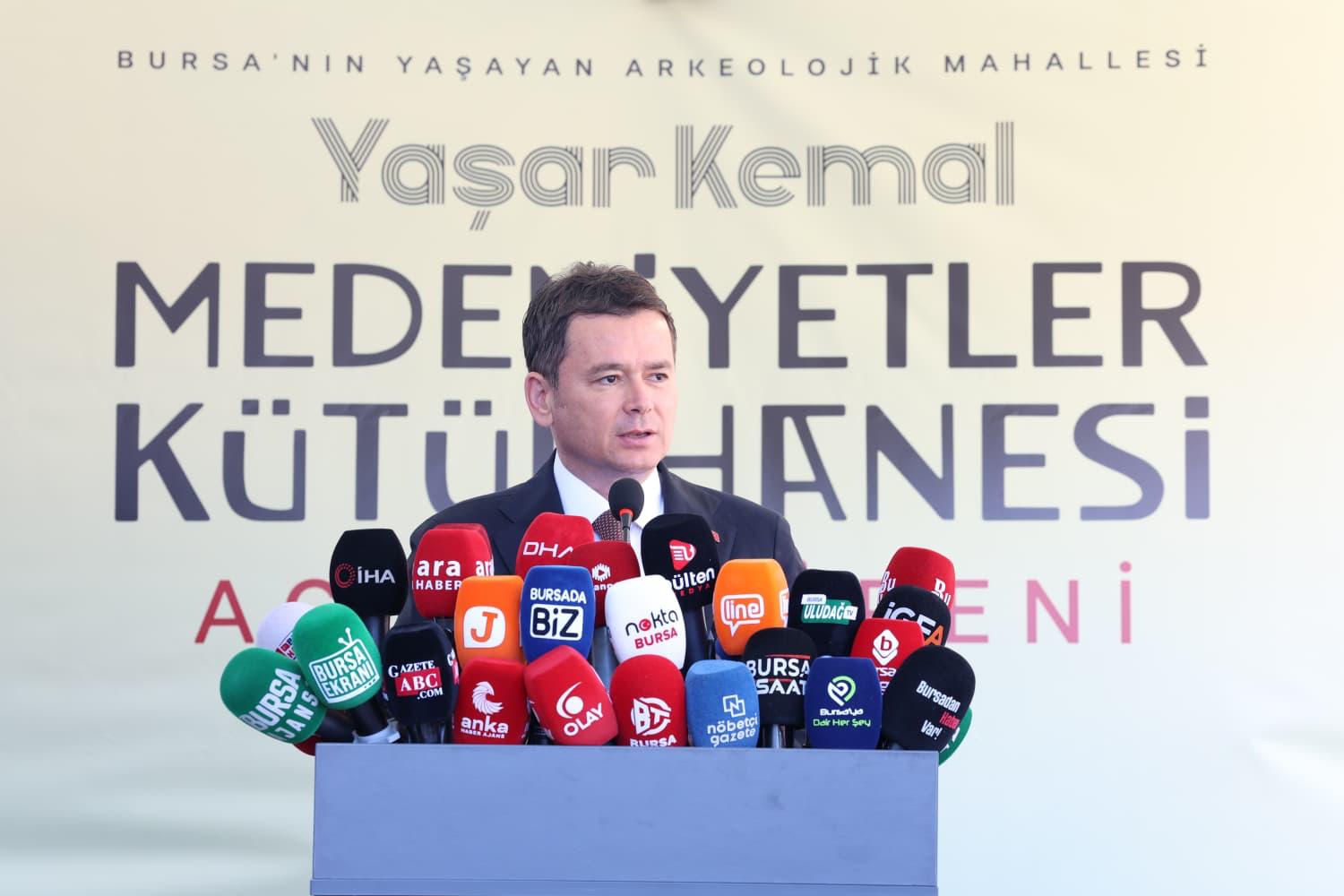 Osmangazi’de Yaşar Kemal Medeniyetler Kütüphanesi Hizmete Açıldı