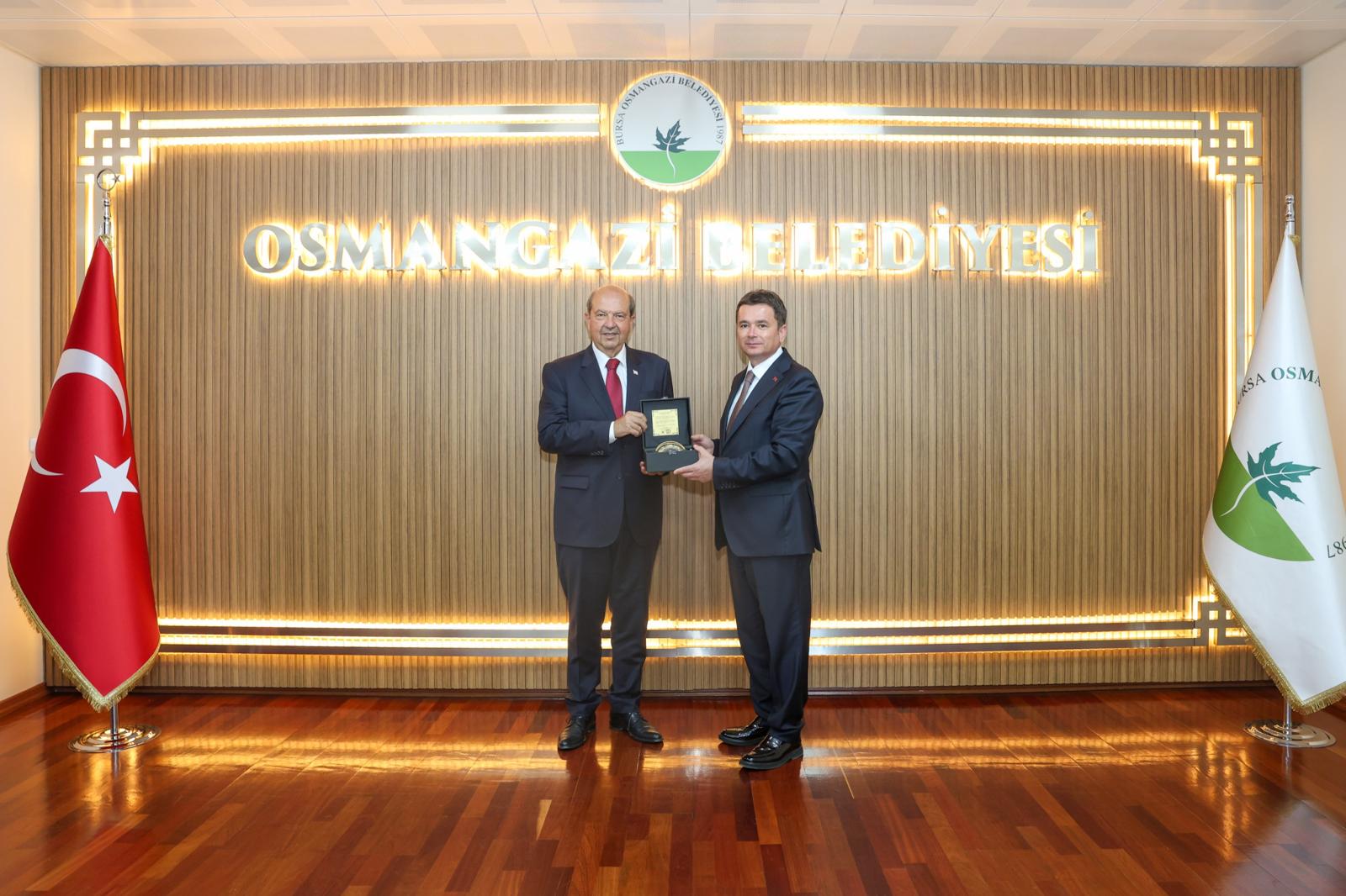 Başkan Erkan Aydın, KKTC 5. Cumhurbaşkanı Ersin Tatar'ı Ağırladı