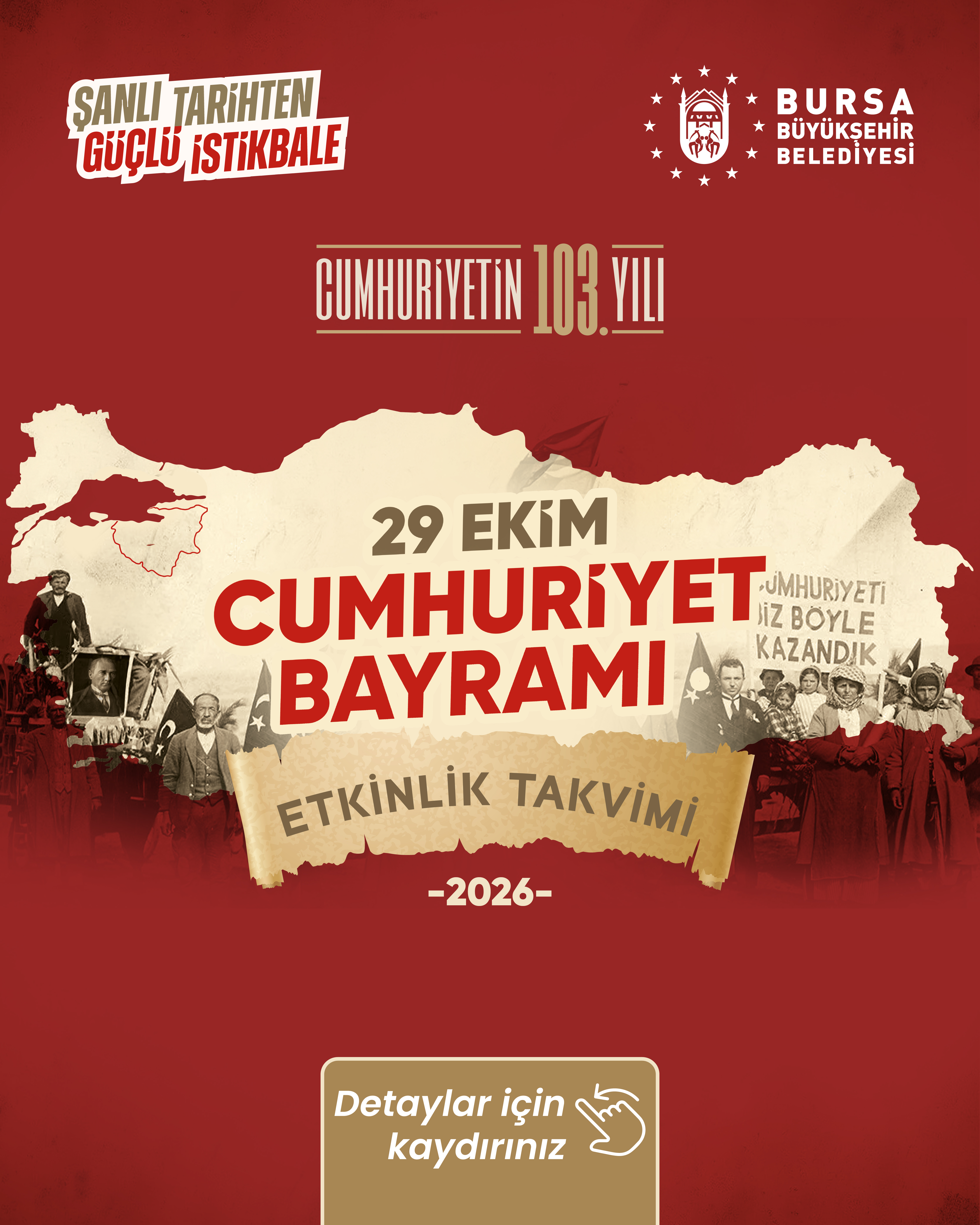 BURSA’DA CUMHURİYET BAYRAMI COŞKUYLA KUTLANACAK