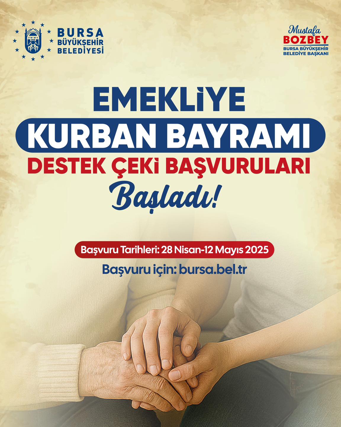 Büyükşehir’den emeklilere ‘Kurban Bayramı destek çeki’