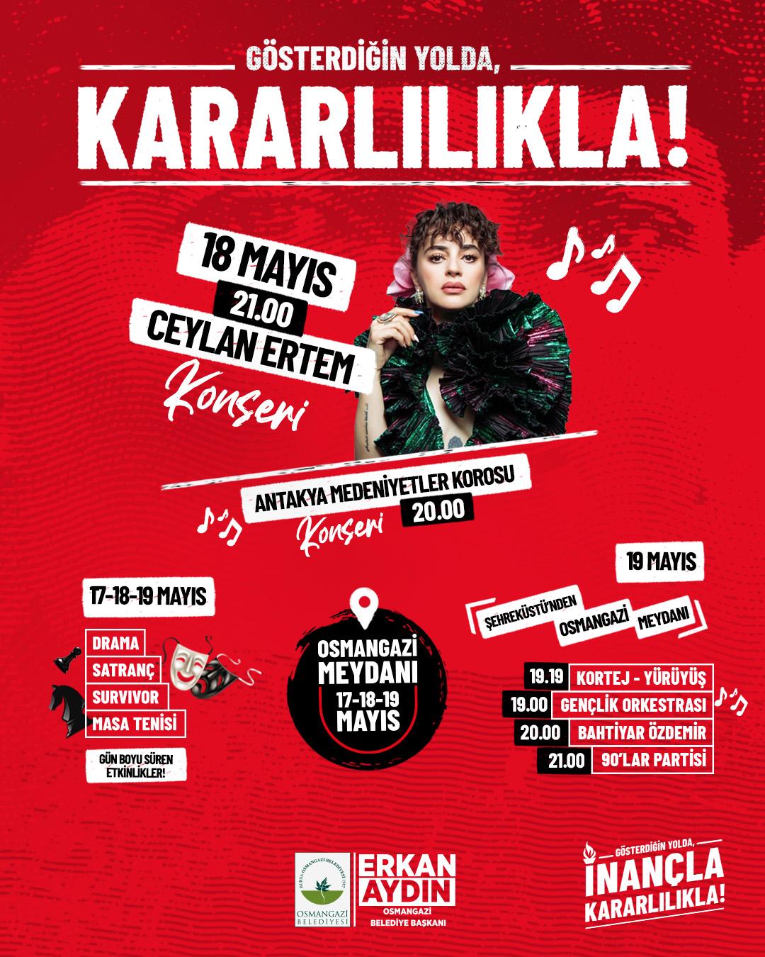 19 Mayıs Osmangazi’de büyük coşkuyla kutlanacak