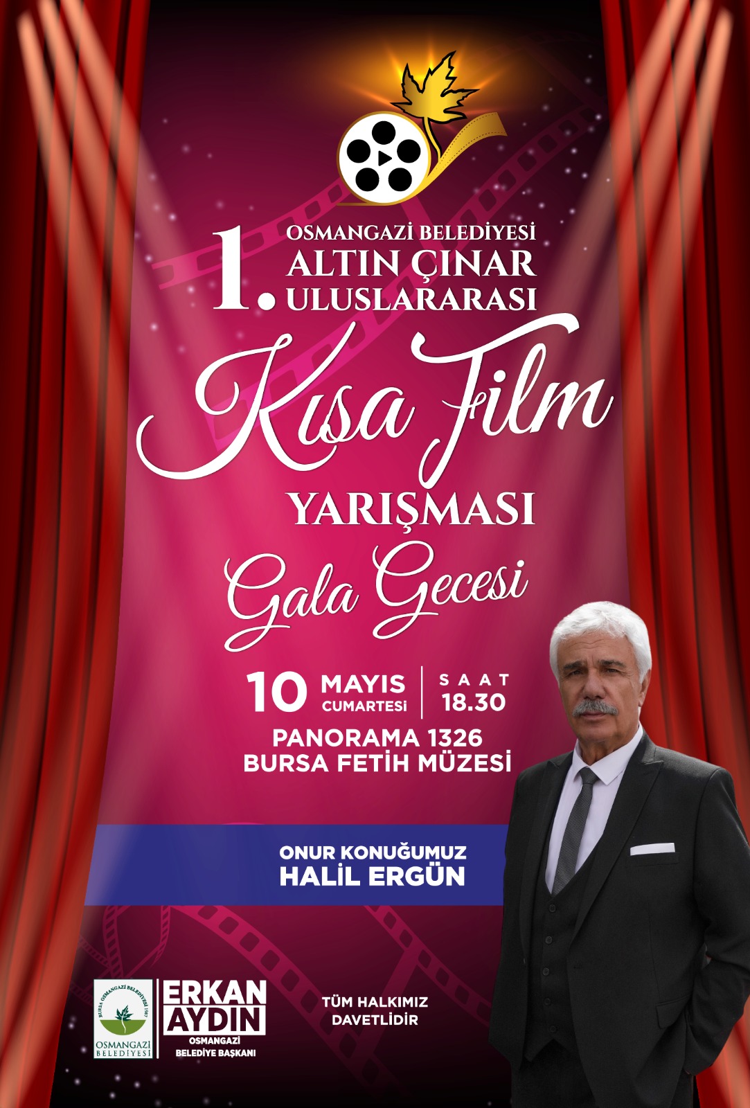 1. Altın Çınar Uluslararası Kısa Film Yarışması’nda gala heyecanı