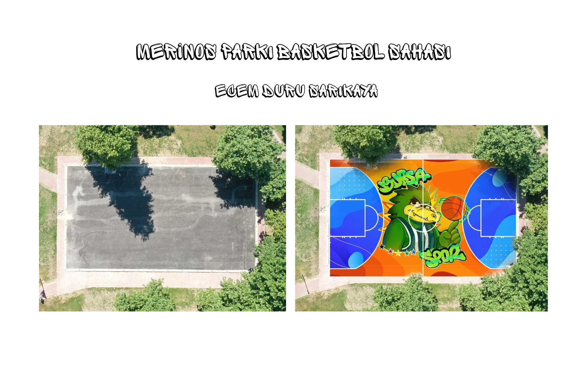 Osmangazi’deki basketbol sahaları Bursaspor ruhuyla güzelleşecek