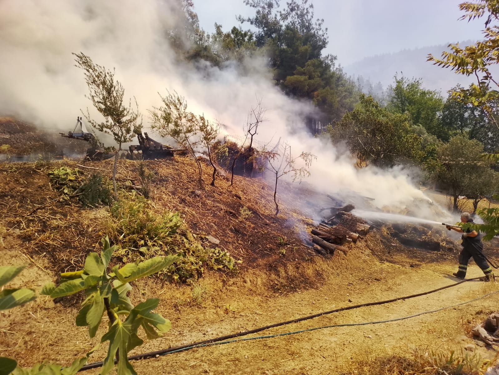 Başkan Aydın İsmetiye’deki yangın bölgesinde