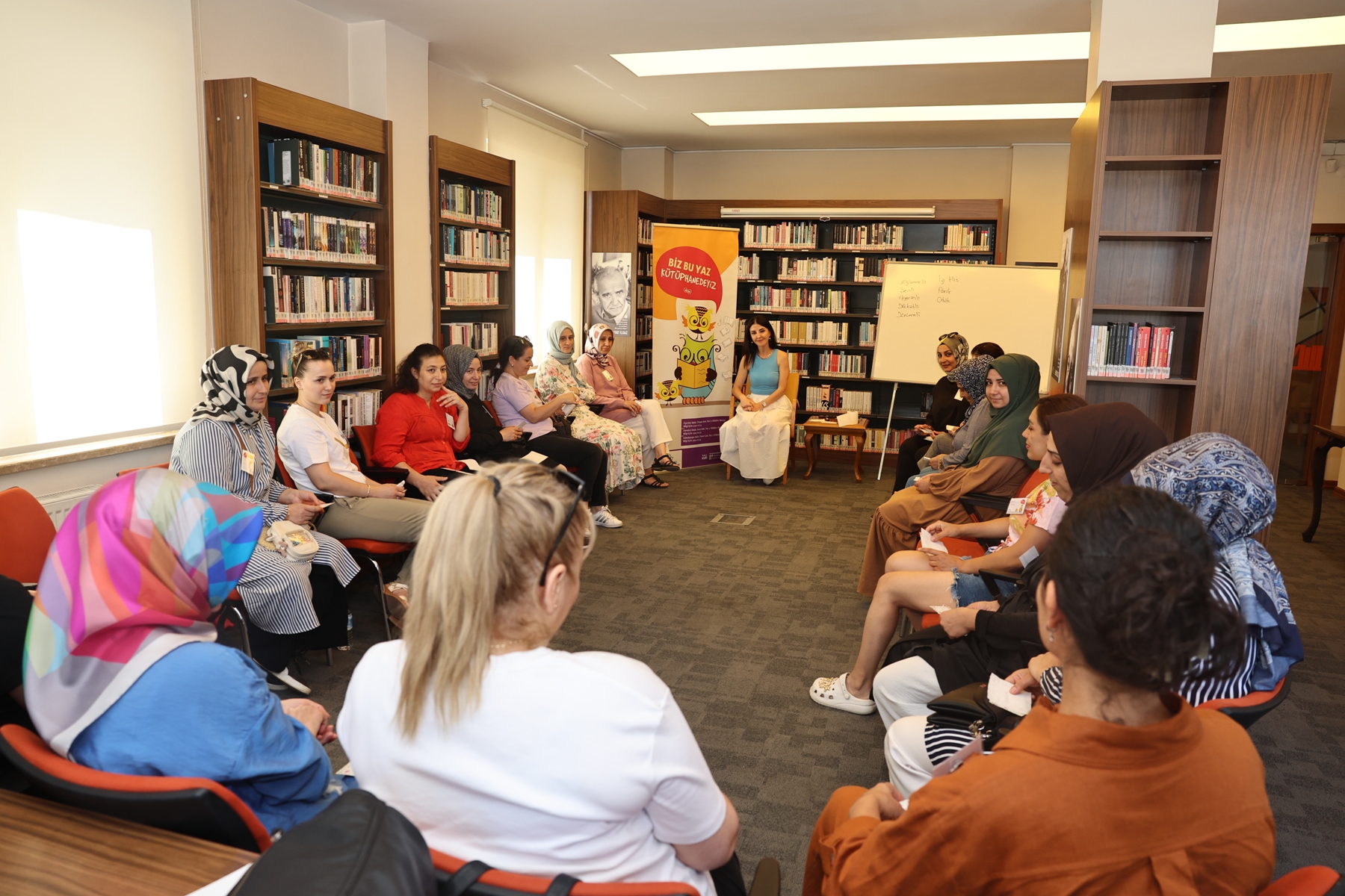 Anneler ve çocuklar yaz tatilinde kütüphanelerde buluşuyor