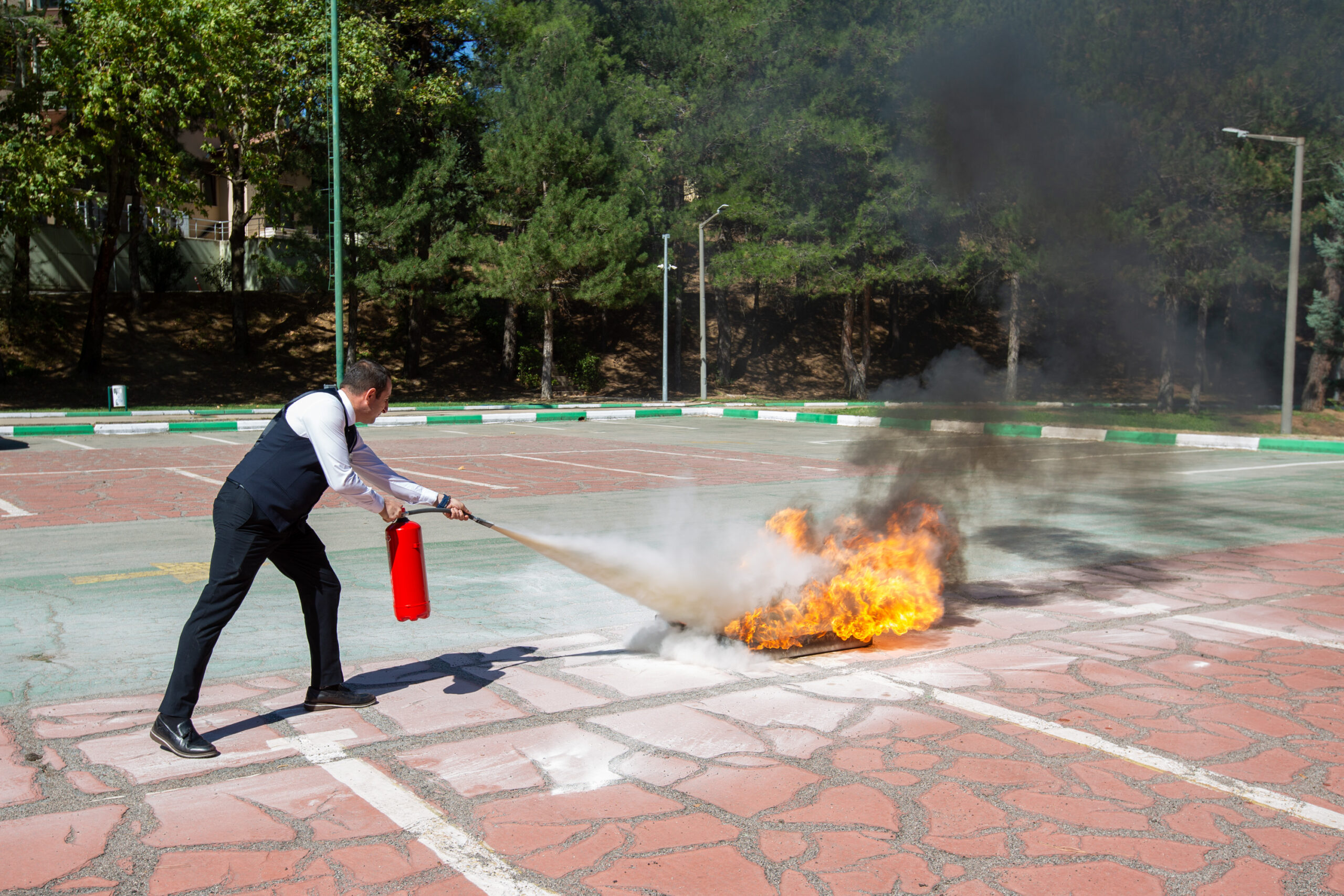Burfaş tesislerinde yangın tatbikatı