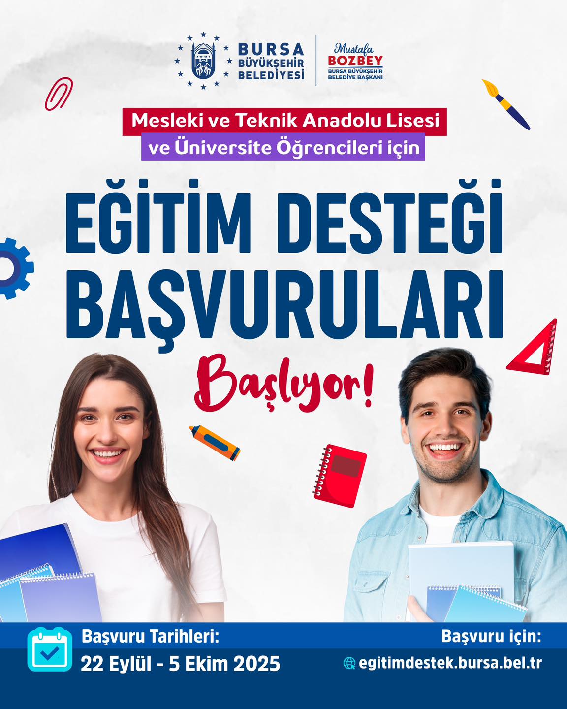Başkan Bozbey’den eğitim desteği müjdesi