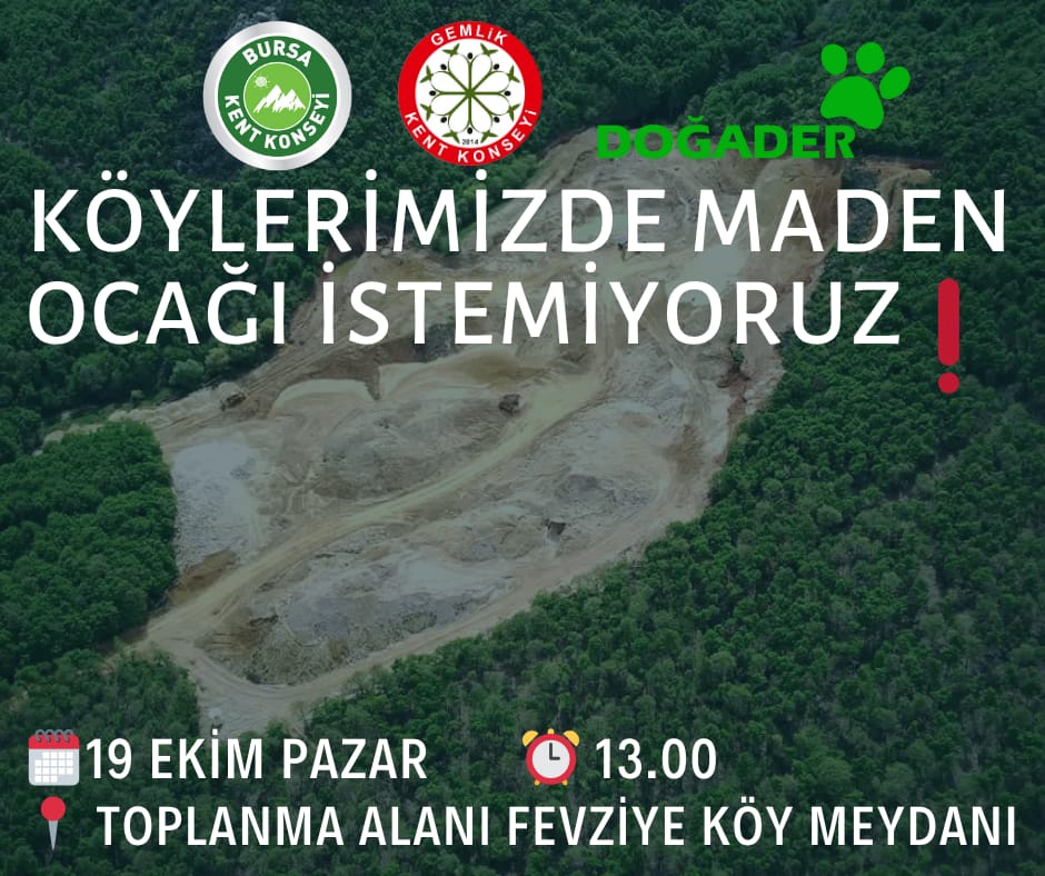 Bursa Çimentonun Fevziye’de Açmak İstediği Maden Ocağına Karşı Basın Açıklaması