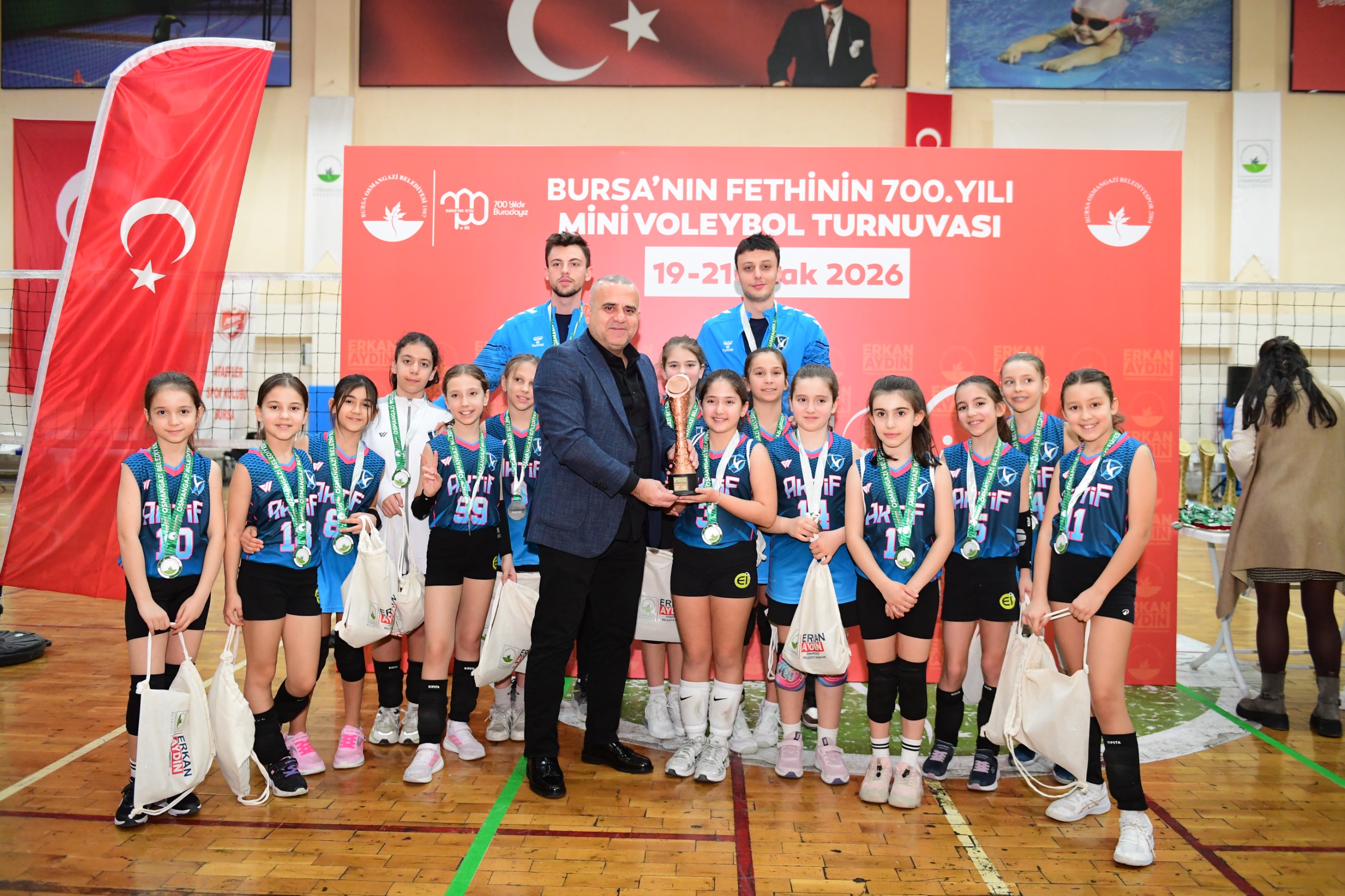 Mini Voleybol Turnuvası’nda Ödüller Sahiplerini Buldu