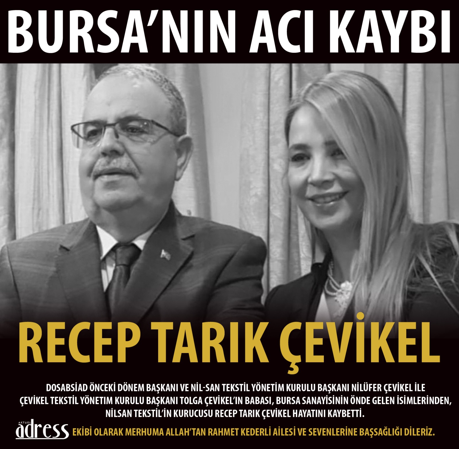 Bursa’nın acı kaybı