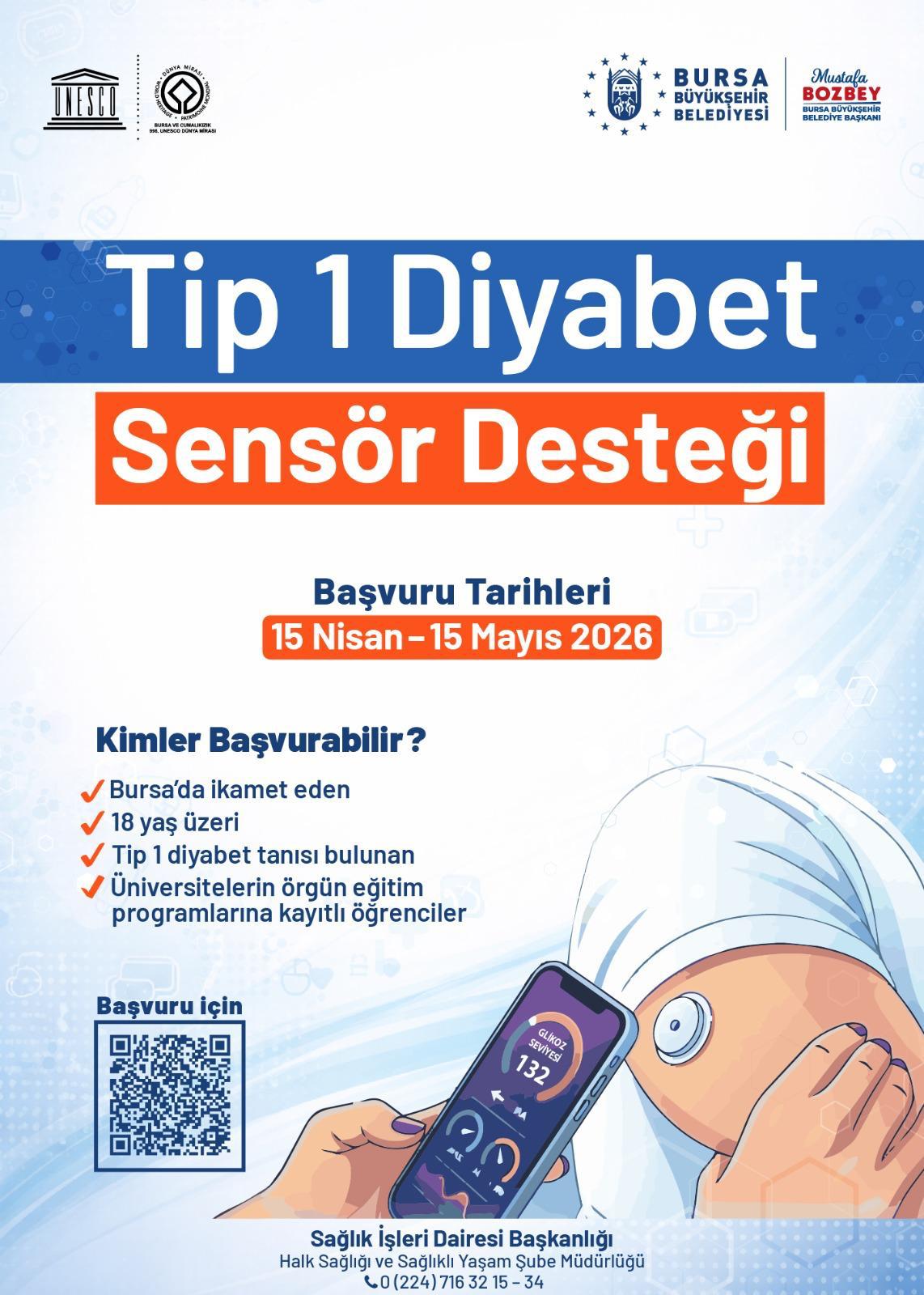 Bursa’da diyabetli öğrencilere sensör desteği
